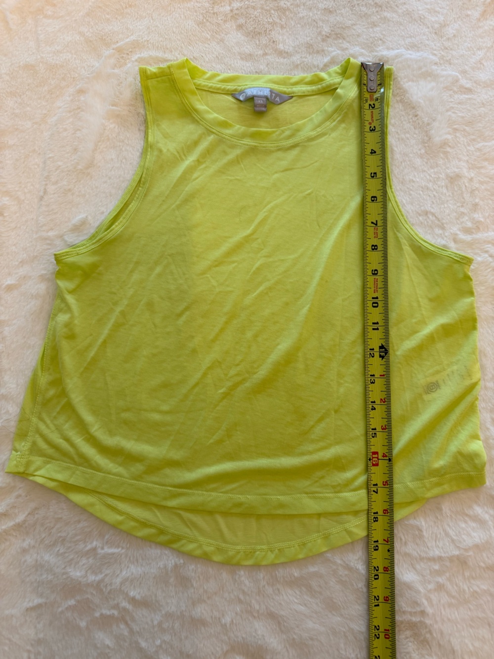 Athleta Lime Green Scoop Neck Sleep Tank